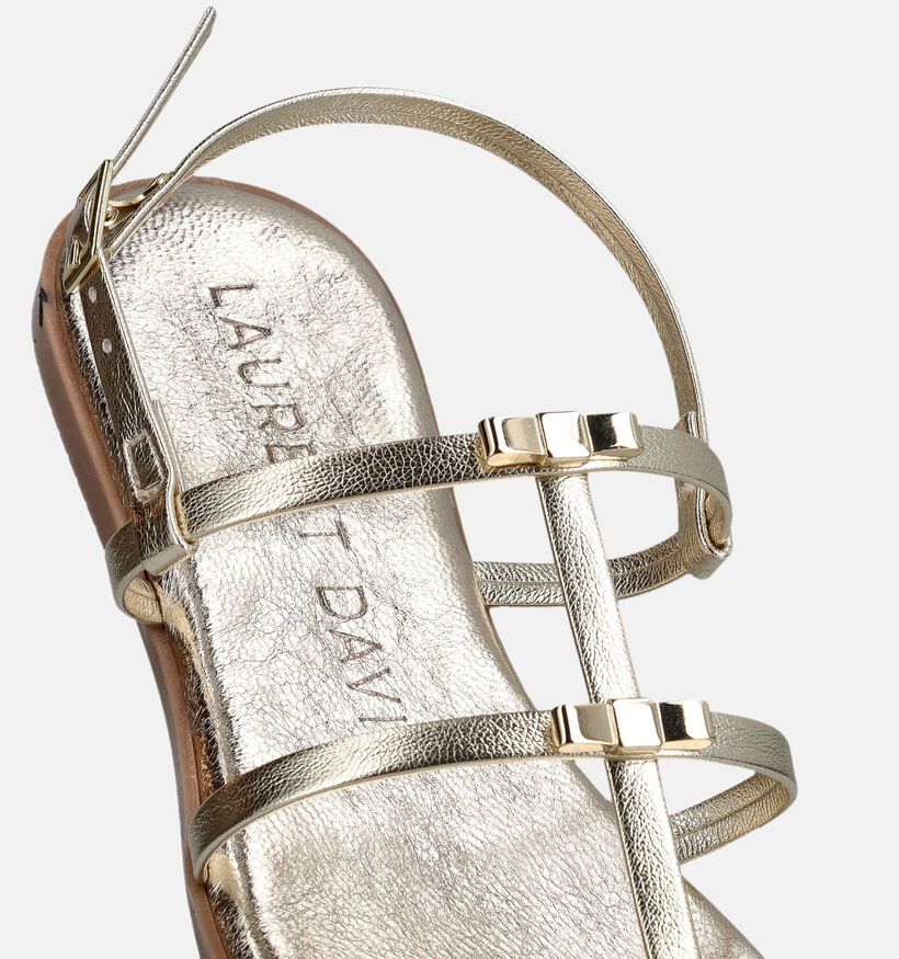 Laurent David Gouden Platte Sandalen voor dames (373557)