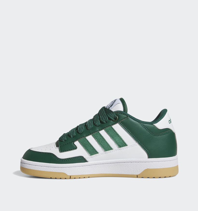 adidas Rapid Court Baskets en Blanc/Vert pour filles, garçons (359669) - pour semelles orthopédiques