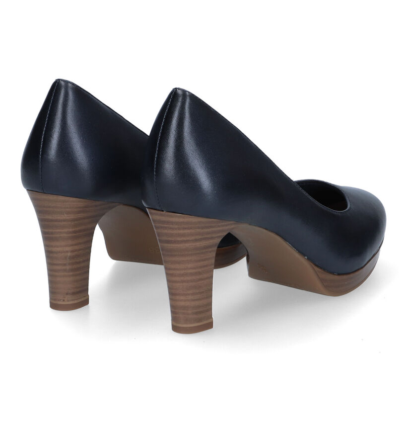 Tamaris Blauwe Pumps in leer (317822)