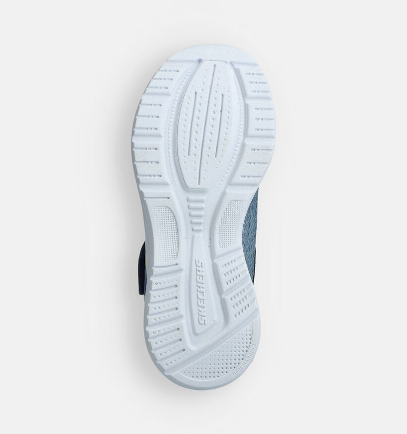 Skechers Microspec Blauwe Sneakers voor jongens, meisjes (367537)