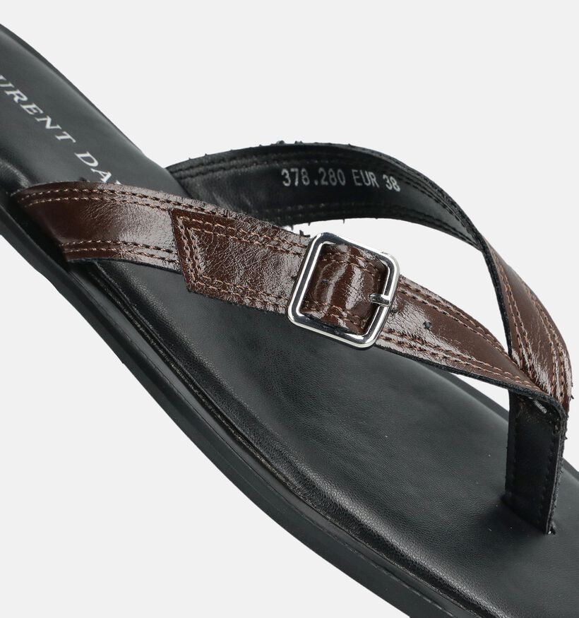 Laurent David Bruine Slippers voor dames (378280)