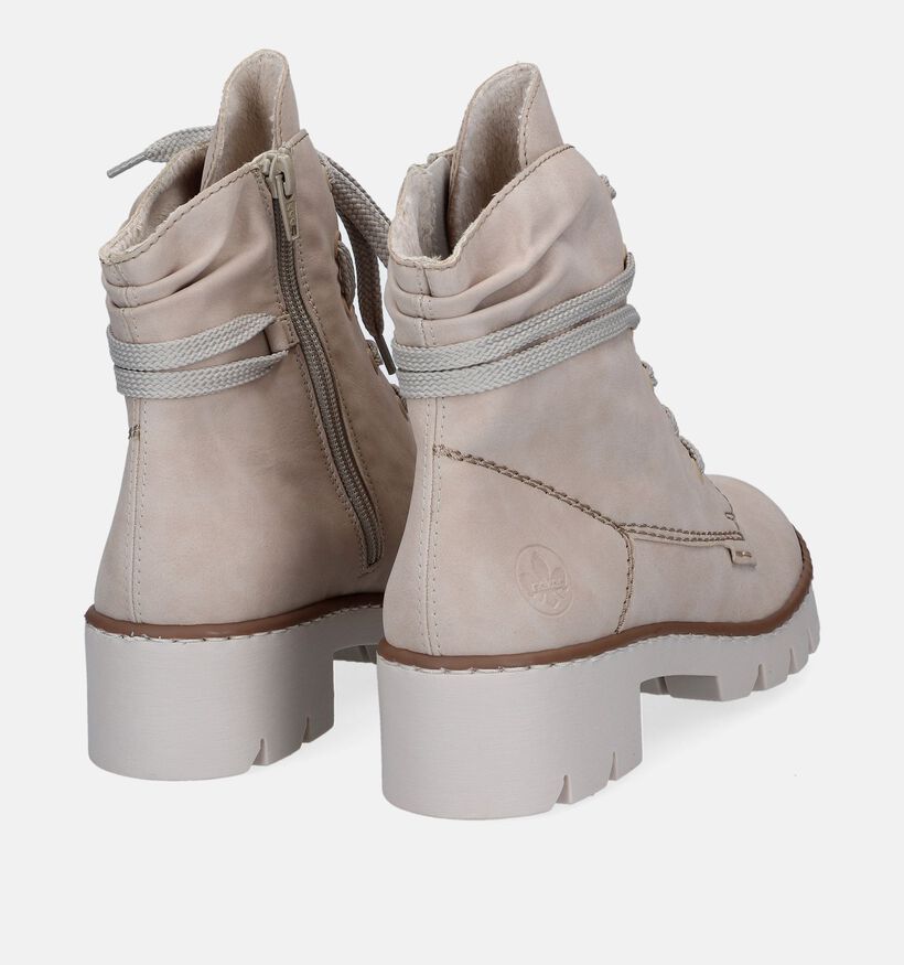 Rieker Boots à lacets en Beige clair pour femmes (312352)