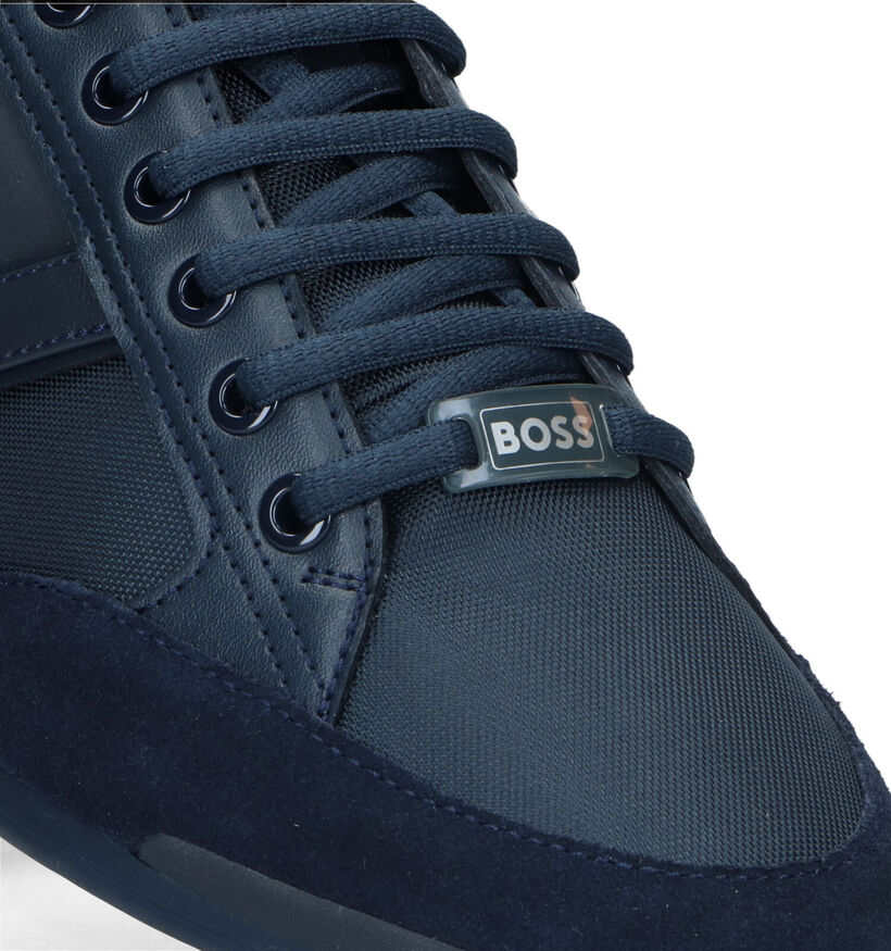 BOSS Saturn Low Blauwe Veterschoenen voor heren (332873) - geschikt voor steunzolen