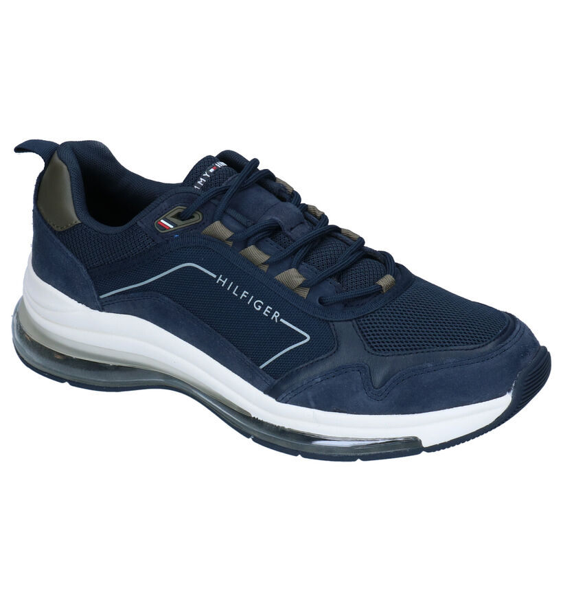 Tommy Hilfiger Air Runner Blauwe Sneakers in leer (293049)