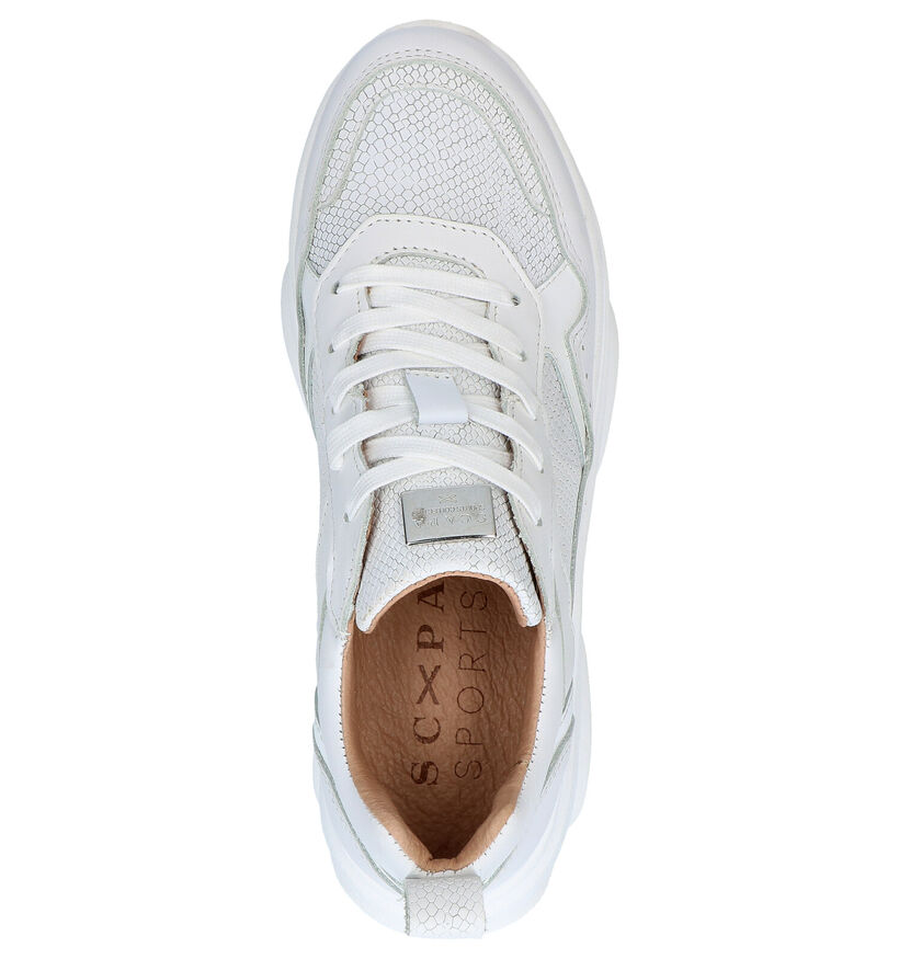 Scapa Witte Sneakers in leer (270350)