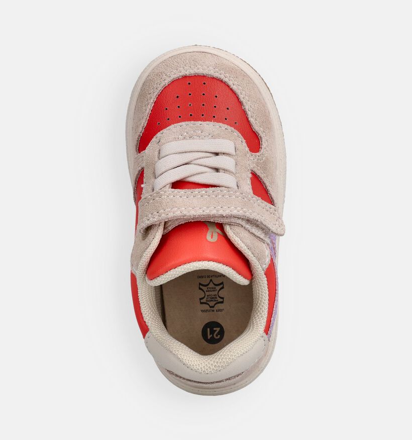 Milo & Mila Beige/Oranje Sneakers voor meisjes (370883)