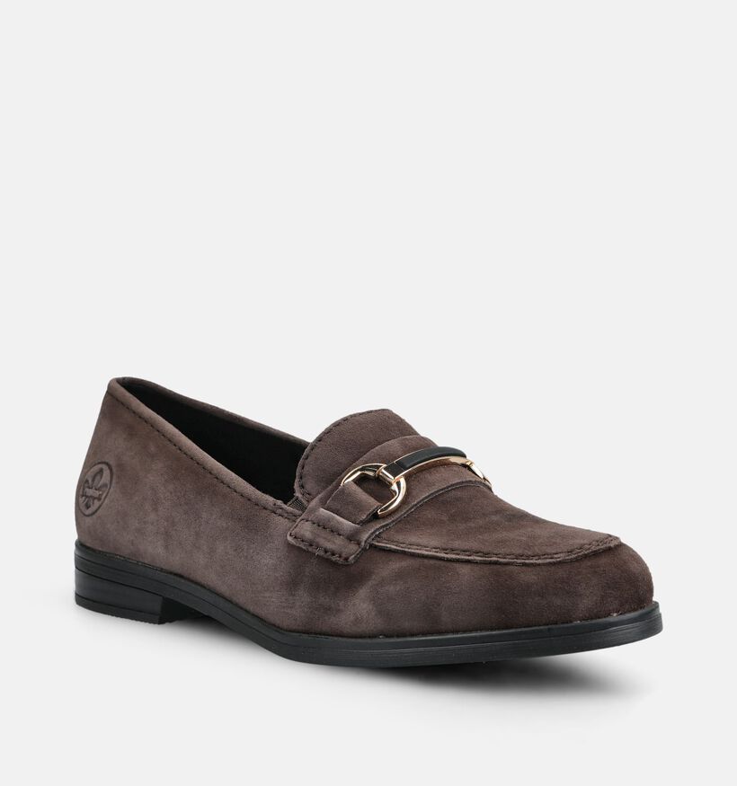 Rieker Antistress Chaussures plates en Brun fonc&eacute; pour femmes (376586)
