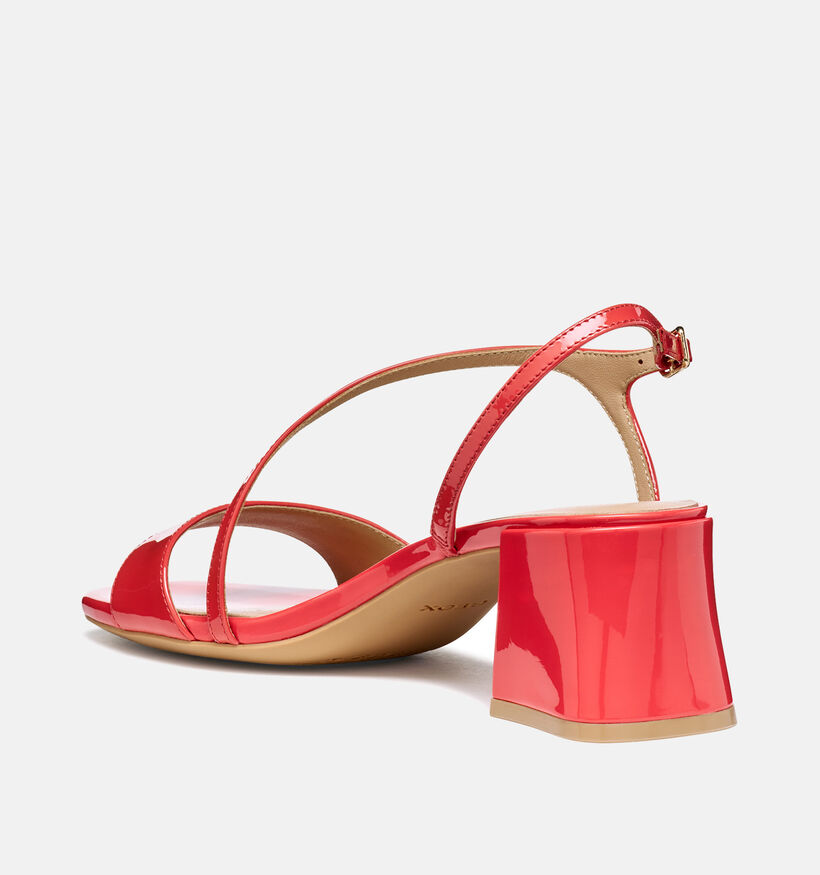 Geox D New Eraklia 50 T01 Rode Sandalen met Hak voor dames (368152)