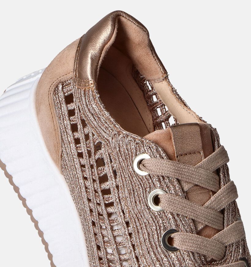 Softwaves Gouden Veterschoenen voor dames (357246) - geschikt voor steunzolen