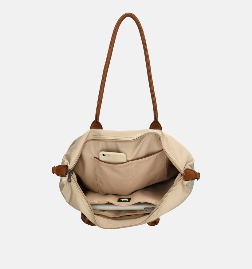 Charm London Lichtbeige/Cognac Shoppertas voor dames (374397)