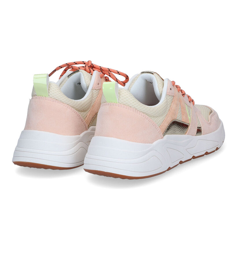 Poelman Baskets casual en Rose clair en simili cuir (310327)