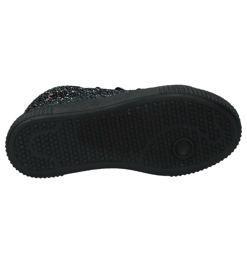 Zwarte Hoge Geklede Sneakers met Pailletten SVNTY Button Midcut Butter, Zwart, pdp