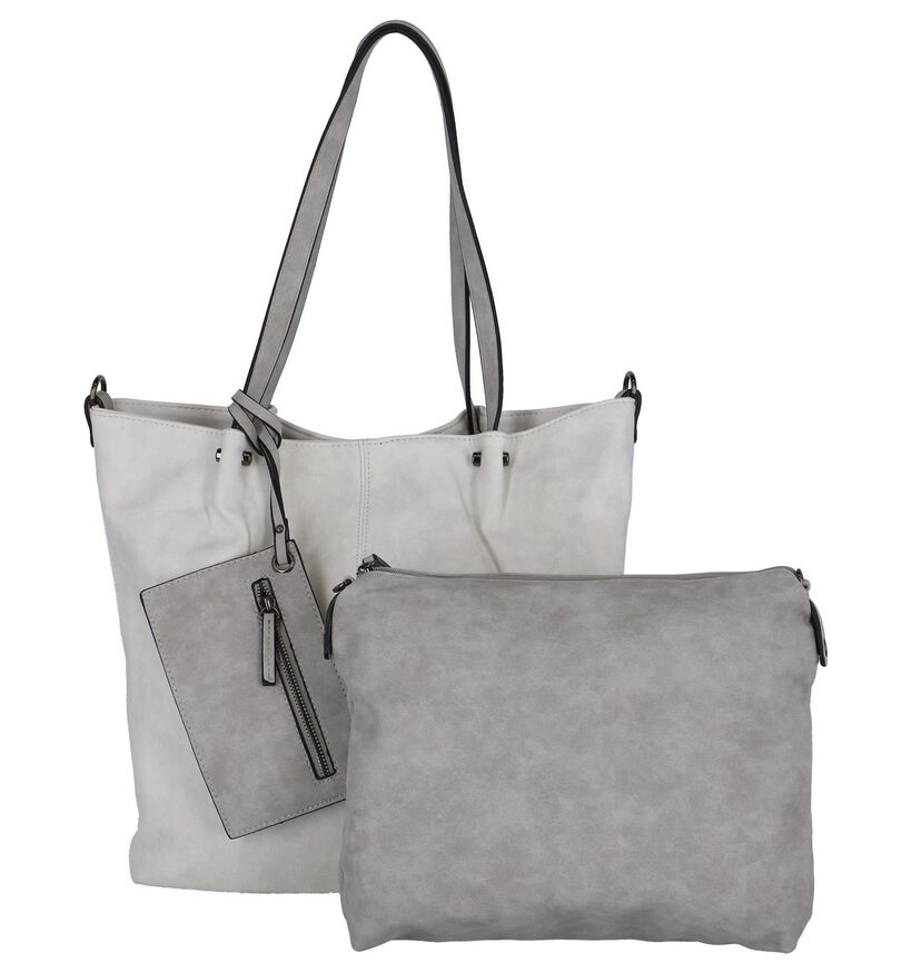 Emily & Noah Cabas Bag in Bag en Gris en simili cuir (284365)