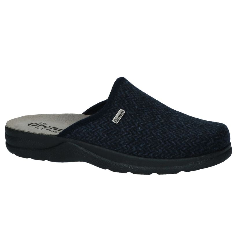 Fly Flot Pantoufles ouvertes en Bleu foncé en textile (232771)