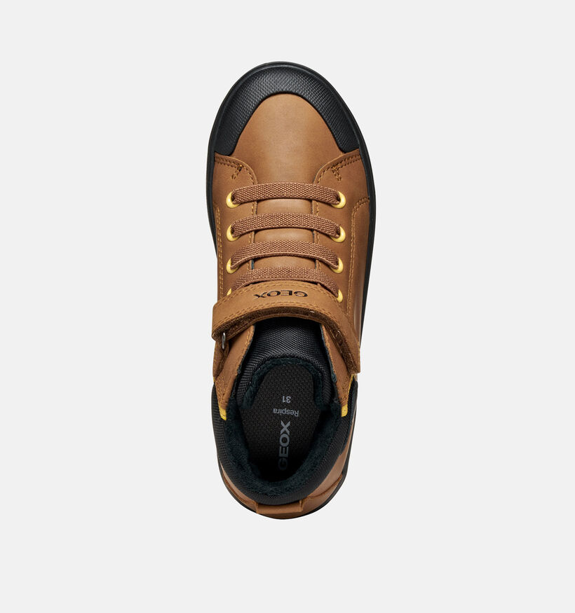 Geox Gisli Chaussures hautes en Cognac pour garçons (361948) - pour semelles orthopédiques