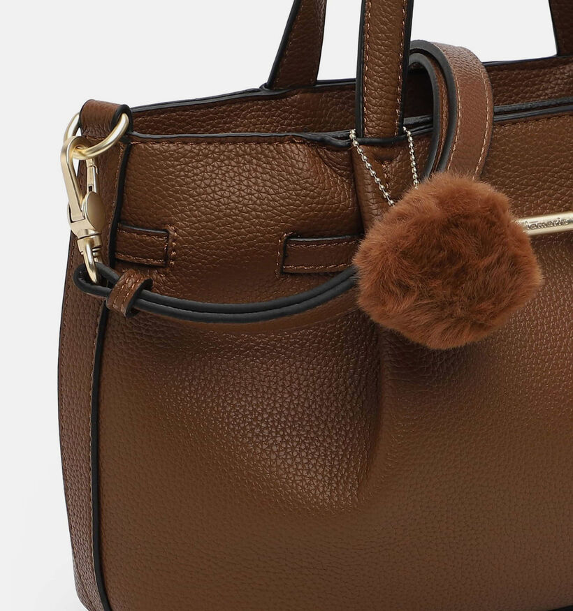 Tamaris Marissa Cognac Handtas met Pompon Bag Charm voor dames (378814)