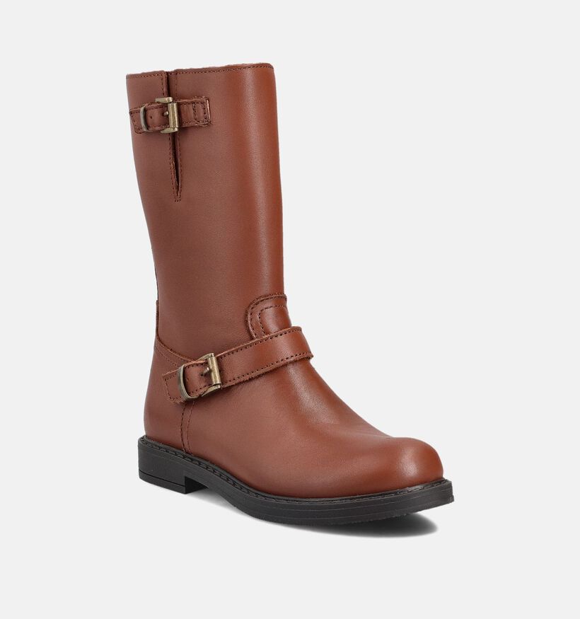 FR by Romagnoli Bottes hautes en Cognac pour filles (362349) - pour semelles orthopédiques