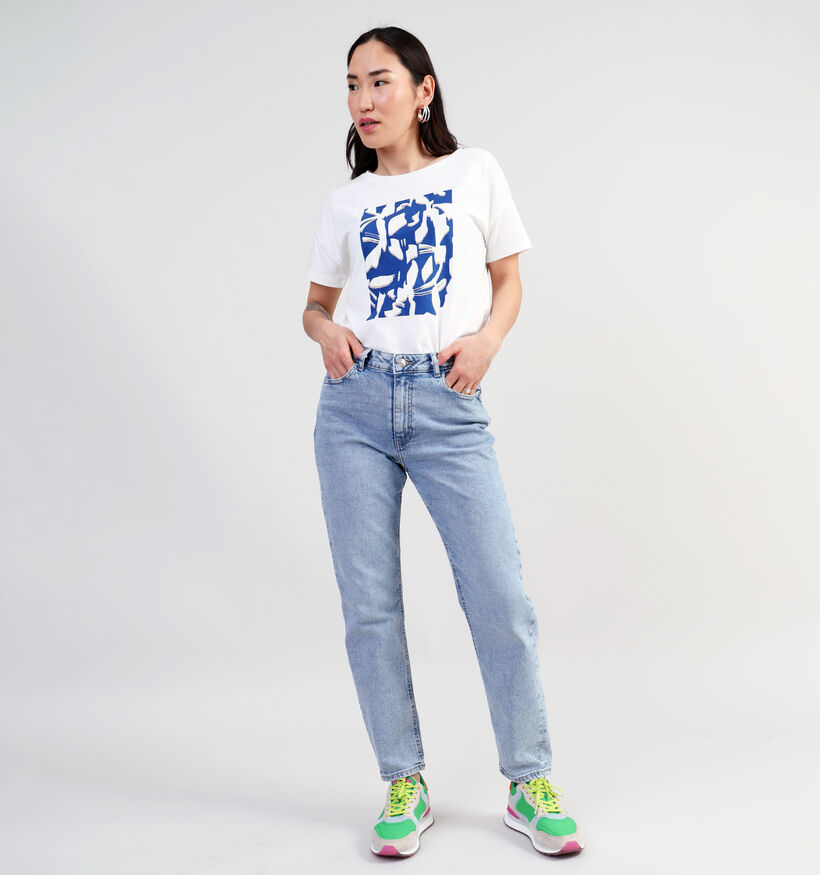 Pieces Bella Blauwe Rechte jeans L30 voor dames (335632)
