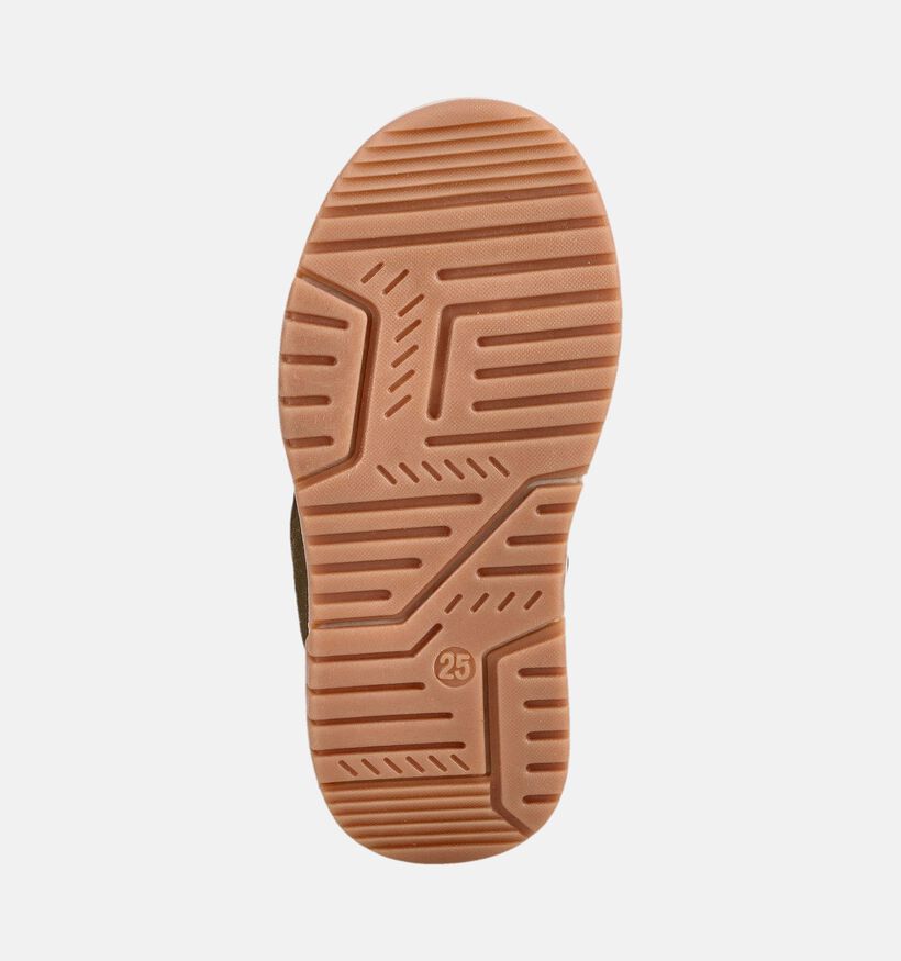 Milo & Mila Beige/Blauwe Hoge Sneakers voor jongens (379201) - geschikt voor steunzolen