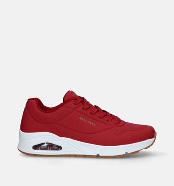 Skechers Memory Foam Low Sneakers Cognac/Blauw/Rood/Grijs