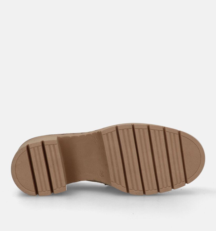 Softwaves Beige Mocassins met hak voor dames (332669) - geschikt voor steunzolen