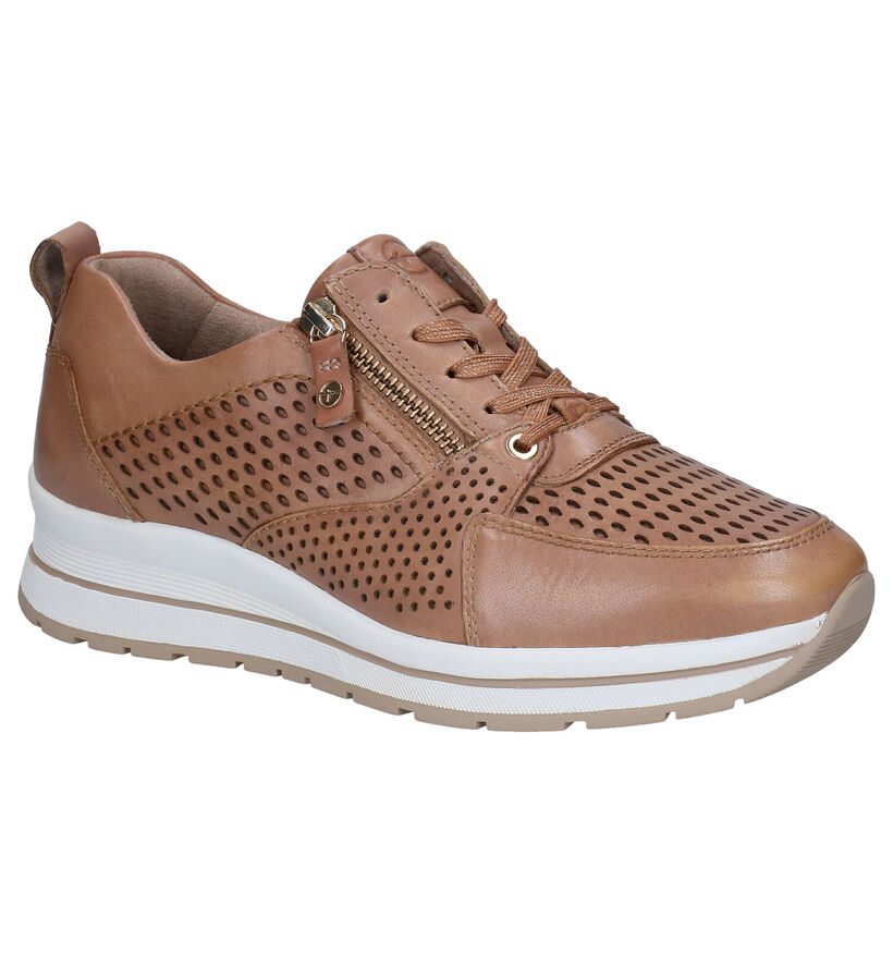 Tamaris Purerelax Cognac Veterschoenen in leer (289435)