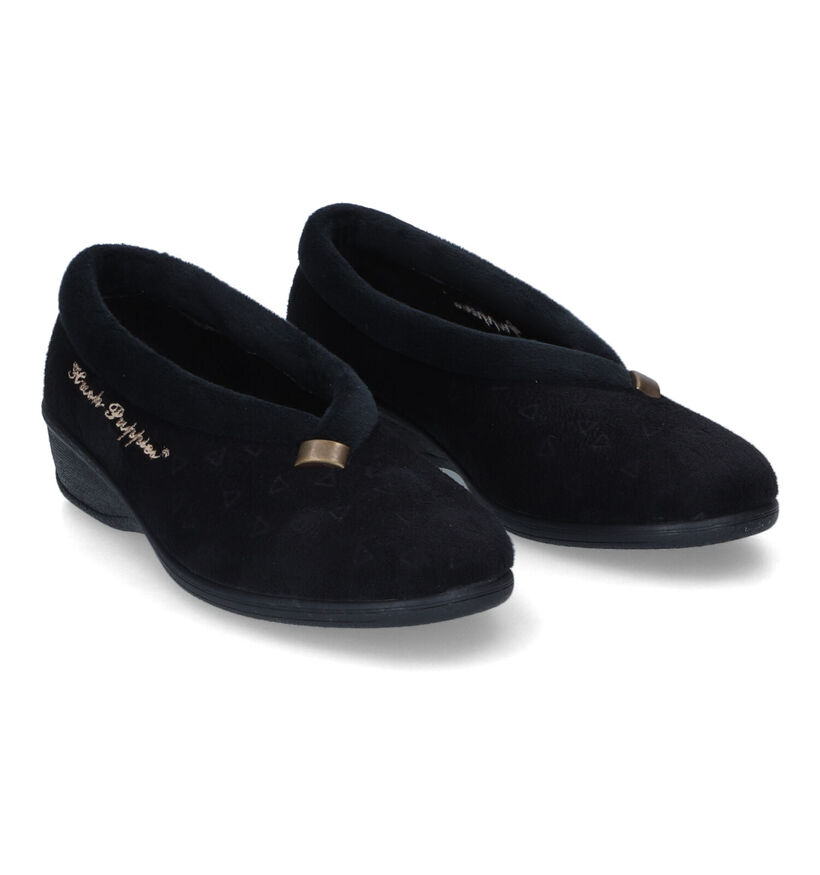 Hush Puppies Dilto Pantoufles en Noir en textile (313733)