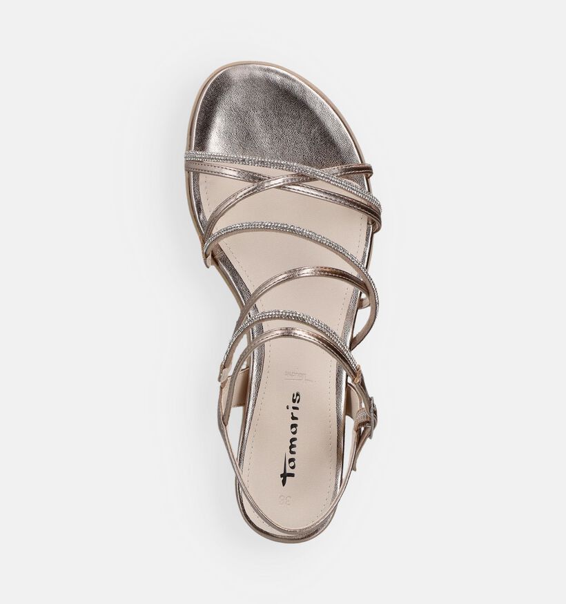 Tamaris Sandales plates en Or pour femmes (371676)