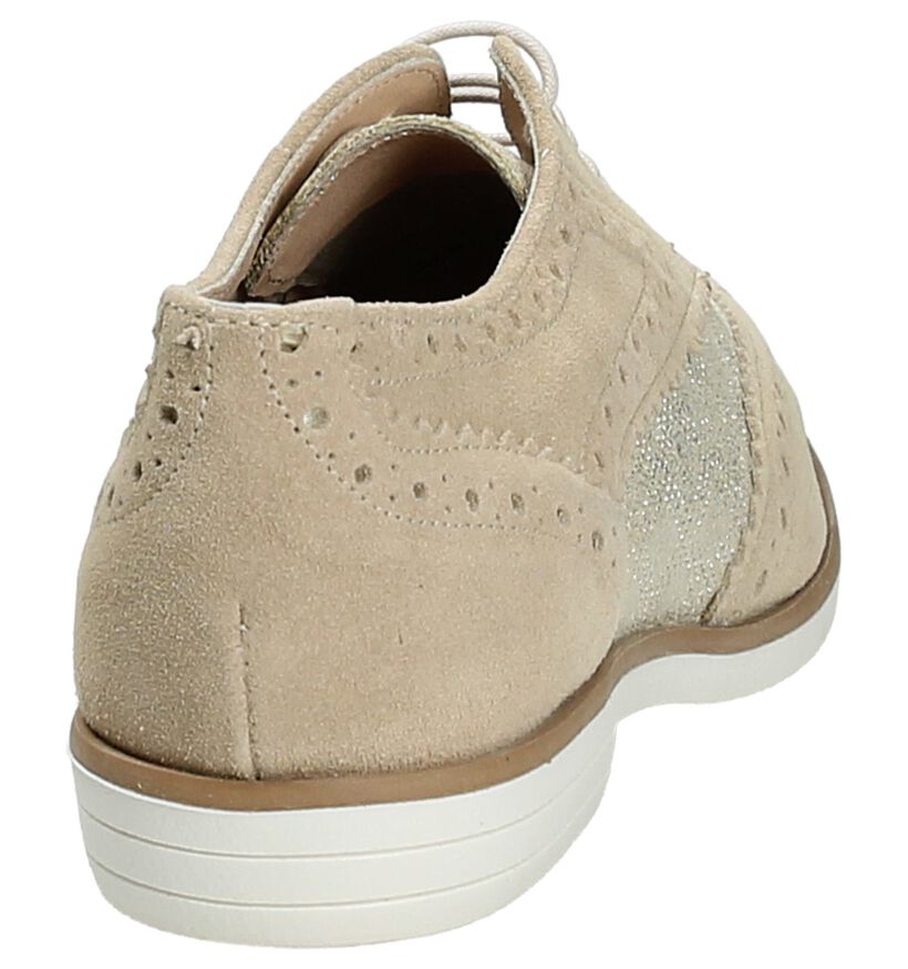 Eye Chaussures à lacets en Beige clair en daim (172292)