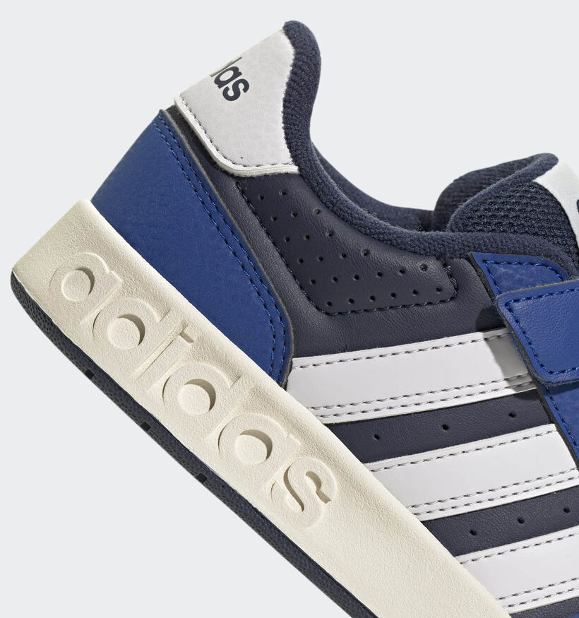 adidas Breakbase Baskets en Bleu fonc&eacute;/Noir pour gar&ccedil;ons (372786) - pour semelles orthop&eacute;diques
