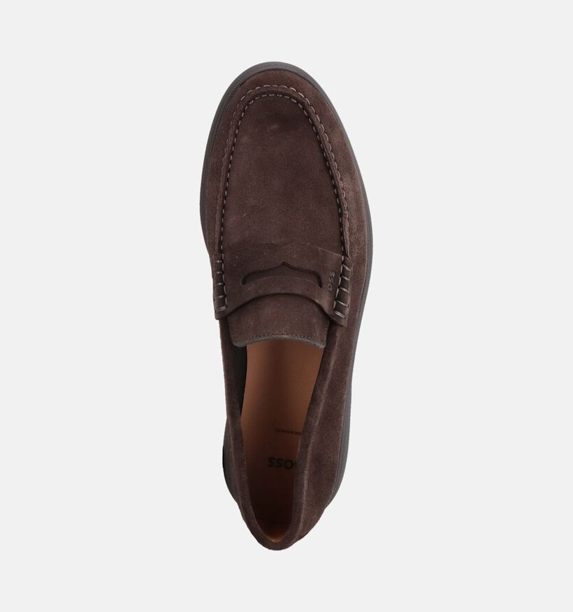 BOSS Sienne Donkerbruine Loafers voor heren (375724)