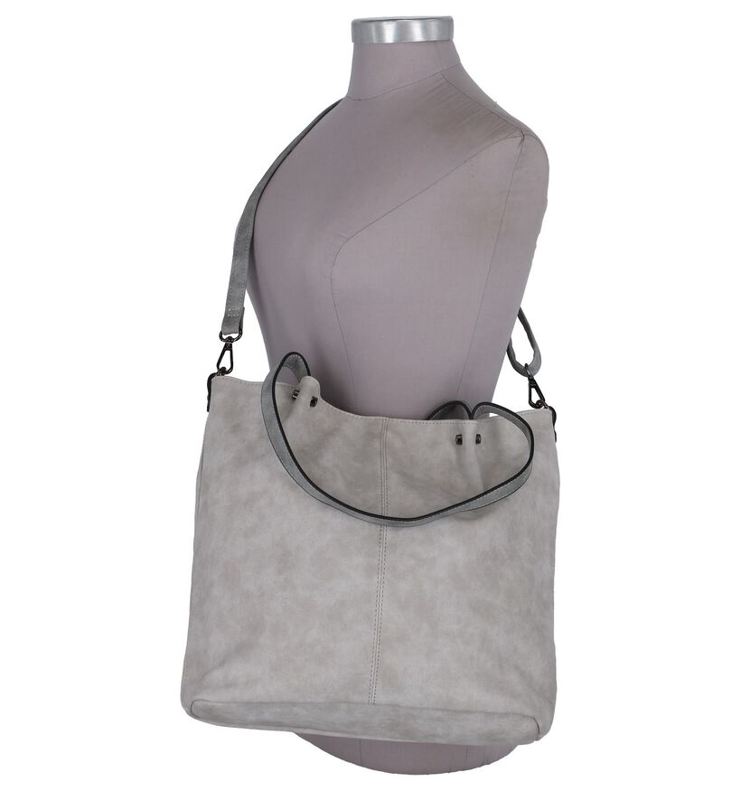 Emily & Noah Cabas Bag in Bag en Gris en simili cuir (284365)