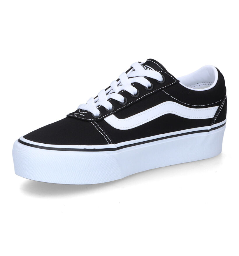 Vans Ward Platform Baskets de skate en Noir pour femmes (317792)