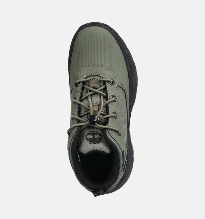 Timberland Field Trekker Low Face Up Baskets basses en Vert pour gar&ccedil;ons (377360) - pour semelles orthop&eacute;diques