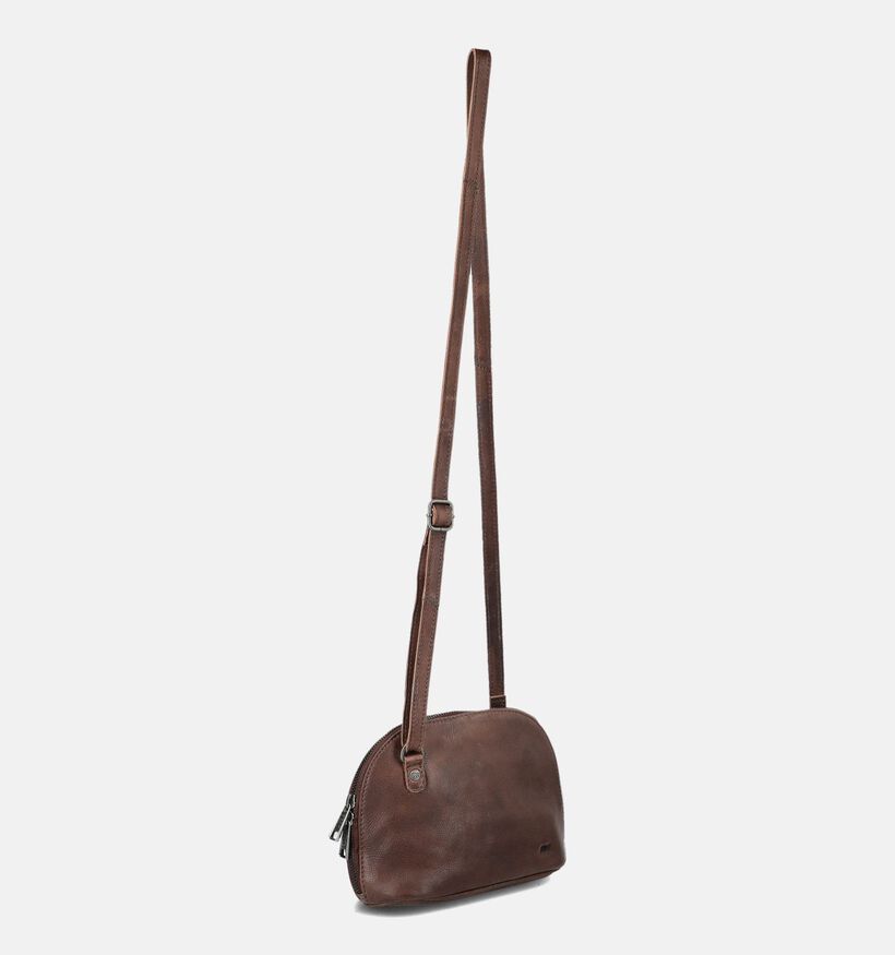 Bear Design Sac port&eacute; crois&eacute; en Brun fonc&eacute; pour femmes (382133)