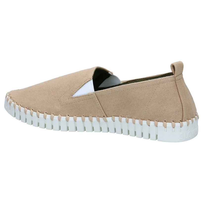 Slowwalk Bones Chaussures Slip-on en Beige en textile (270941)