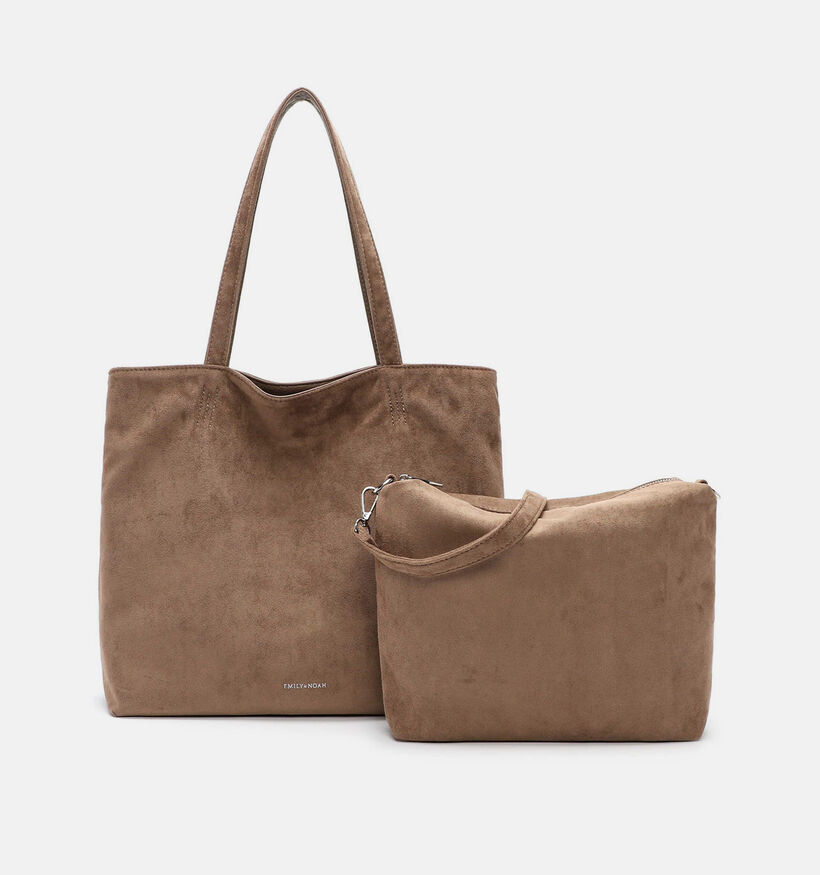 Emily & Noah Eva Suede Cabas en Taupe pour femmes (378842)