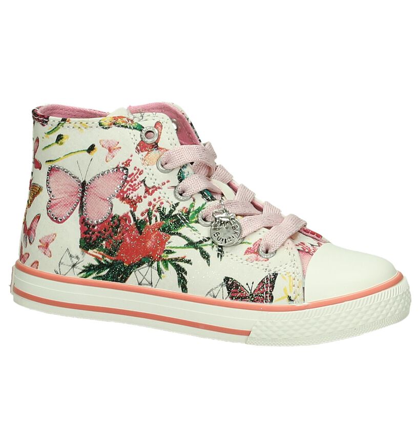 Kipling Butterfly Roze Sneakers Rits/Veter in stof (195825)