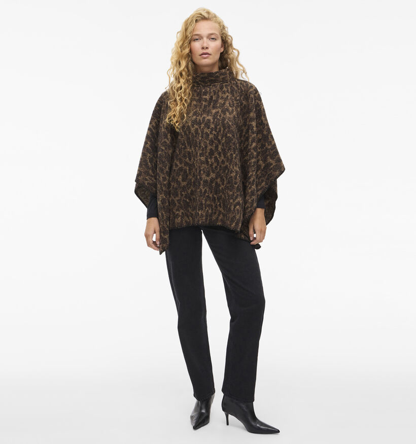 Vila Pauline Leopard Bruine Poncho voor dames (361346)
