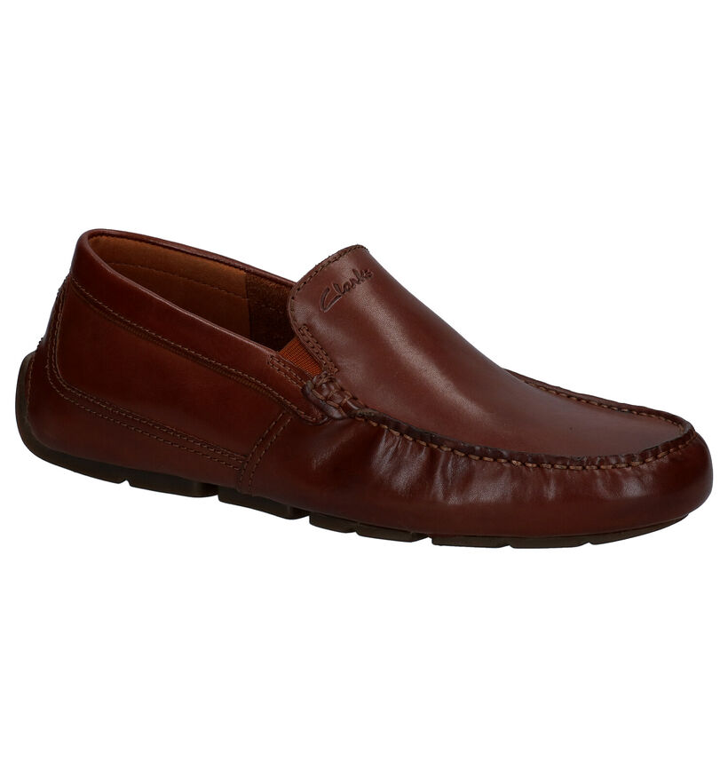 Clarks Markman Plain Mocassins en Cognac pour hommes (304488)