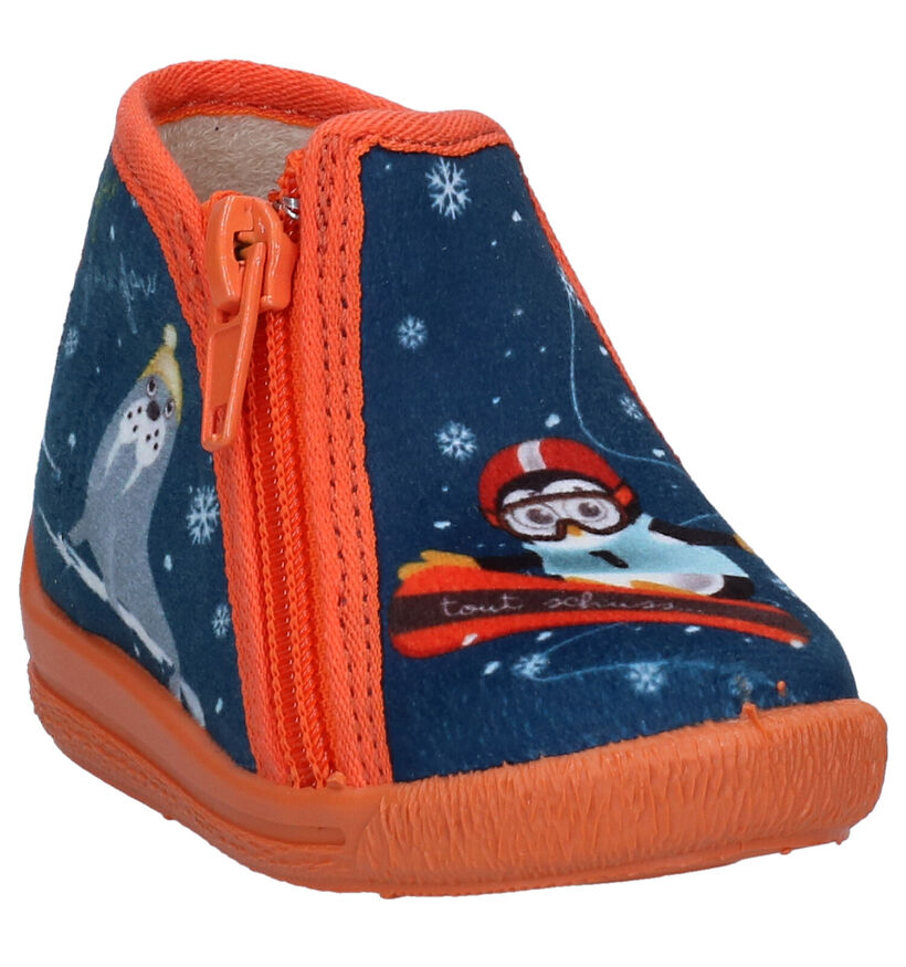 Bellamy Manoir Twins Blauwe Pantoffels in stof (299240)