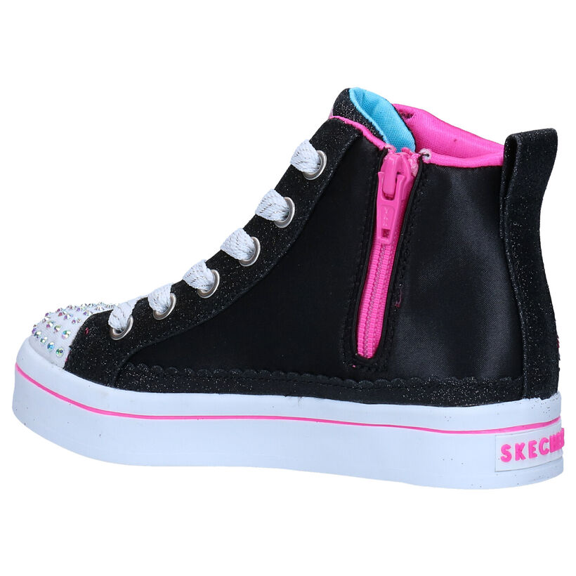 Skechers Twi-lites Zwarte Sneakers in stof (294007)