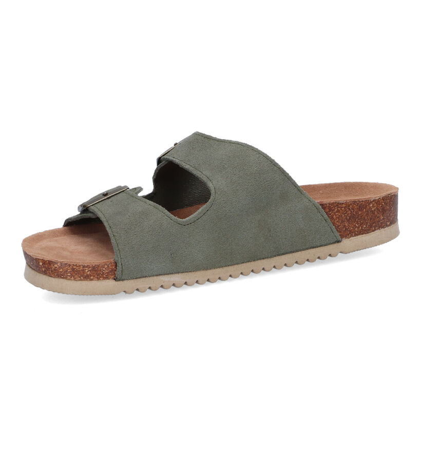 Xti Kaki Slippers in daim (319629)