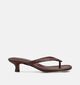 Marco Tozzi Donkerbruine Slippers met Hak voor dames (373356)