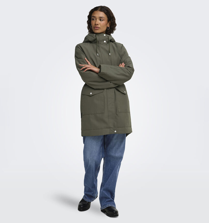 JDY Valencia Manteau Long en Vert fonc&eacute; pour femmes (378330)