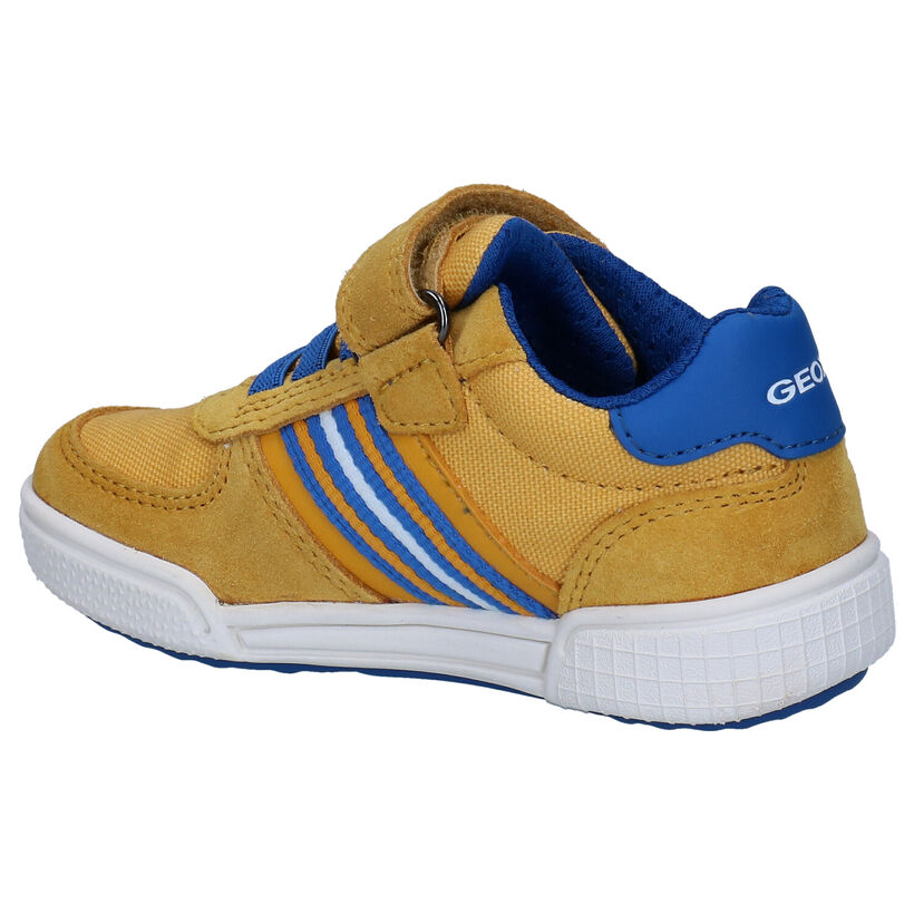 Geox Poseido Gele Sneakers in nubuck (287080)