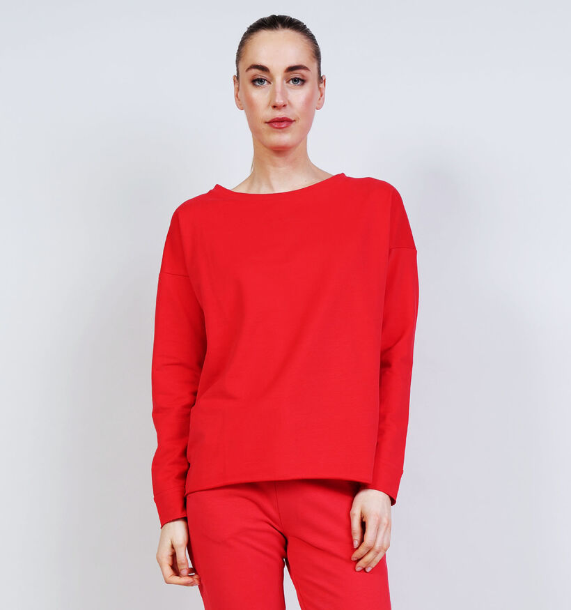 Elbsand Riane Rode T-shirt met Lange Mouwen voor dames (374223)