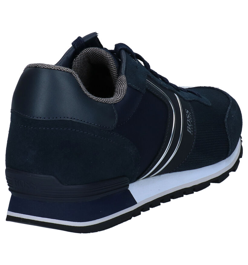 Boss Parkour Runn Chaussures à lacets en Bleu en daim (296446)