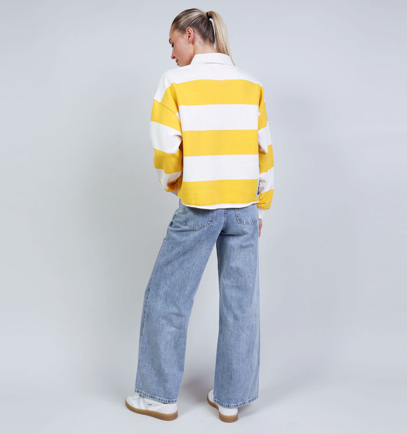 The Shirt Project Gele/Ecru Polo Trui Gestreept voor dames (374338)