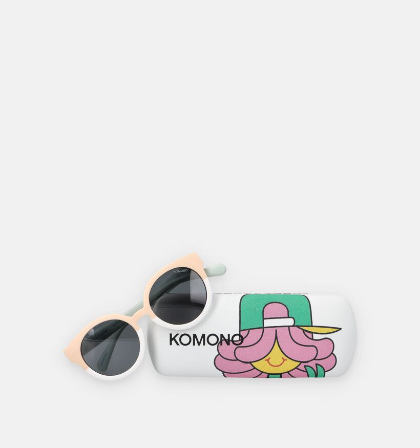 Komono Lulu XS Sand Triplets Lunettes de soleil en Orange/Blanc pour filles, gar&ccedil;ons (371550)